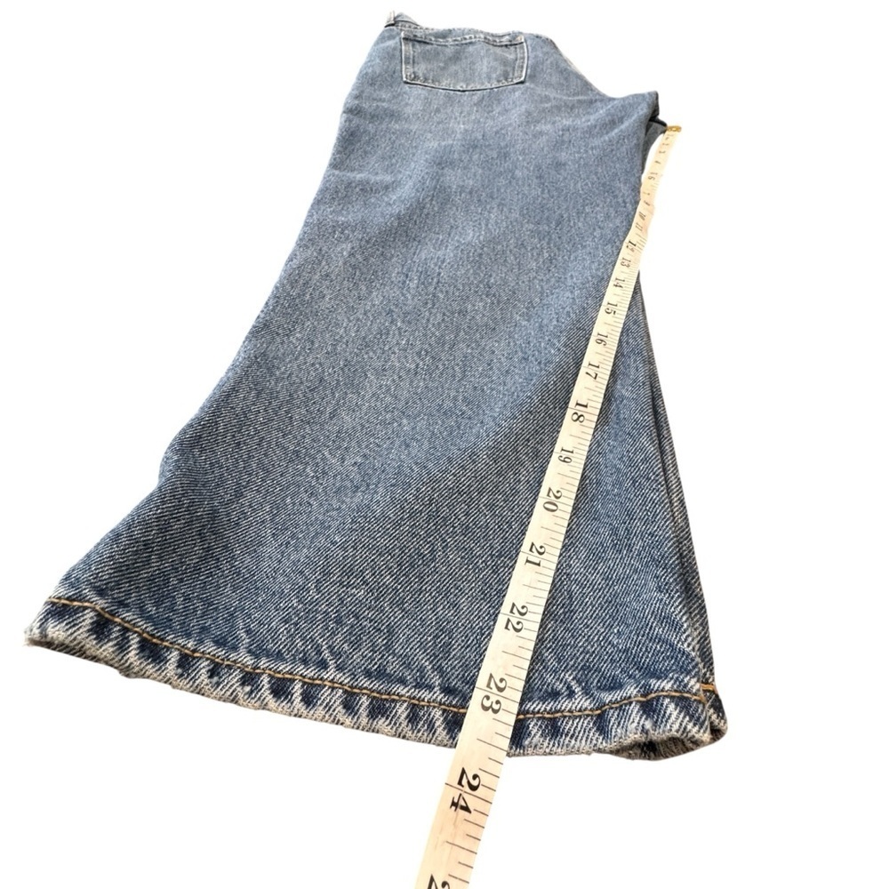 Old Navy Women’s Jeans Size 10 High Rise Slouchy Straight Button Fly Blue Denim - Picture 3 of 8